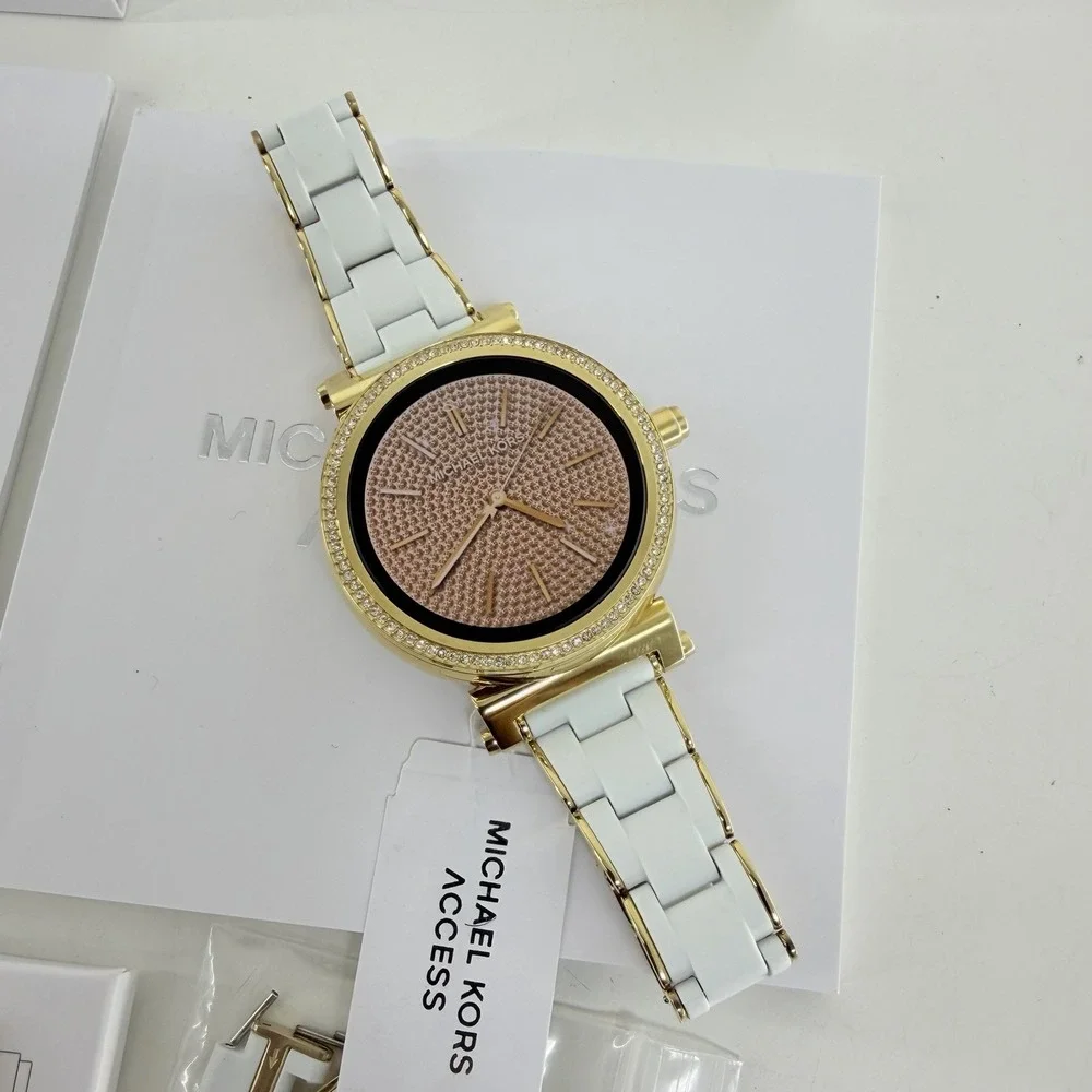 Michael Kors Access Women's Smart Watch Sofie Gold MKT5039 White NEW